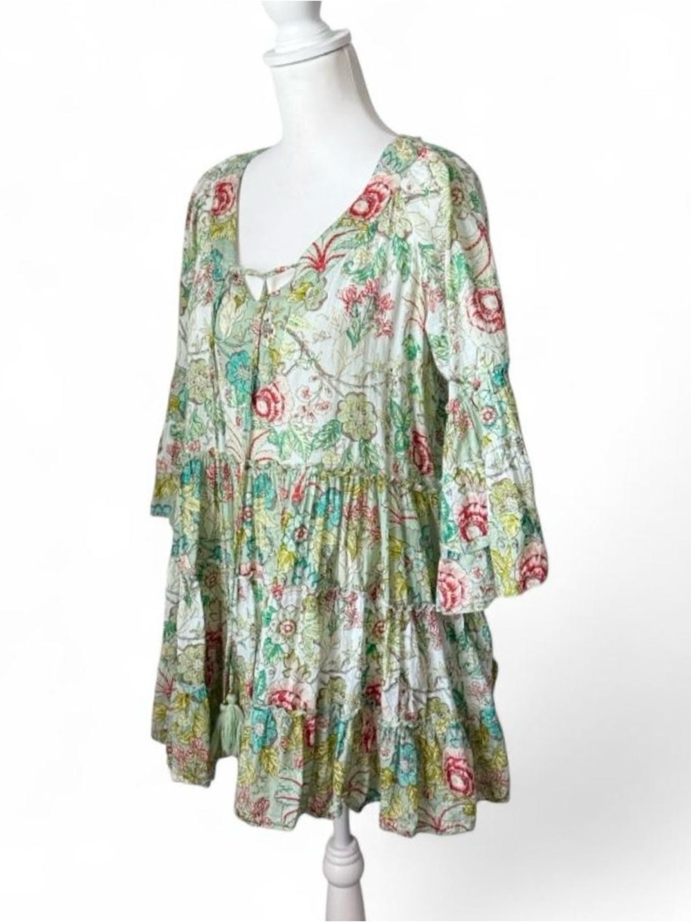 Boho Floral Babydoll Dress